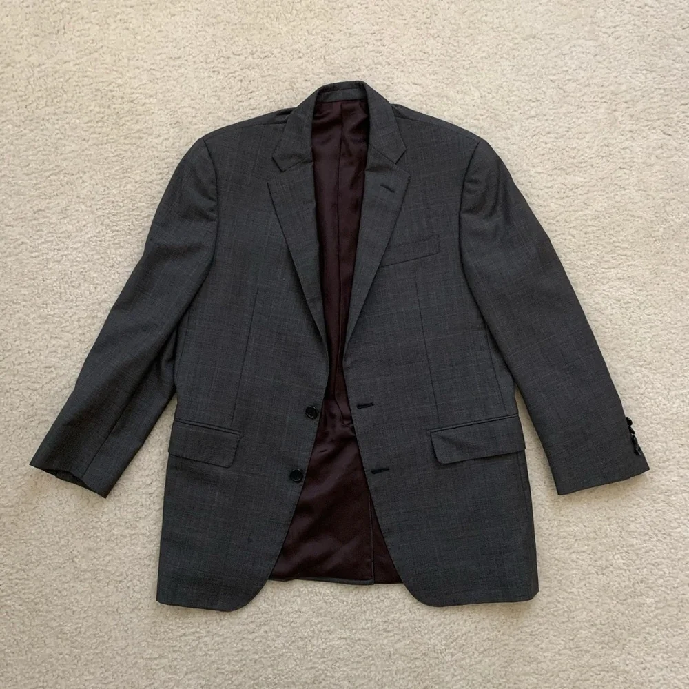 NWOT Hickey Freeman Loro Piana Grey Wool Blazer